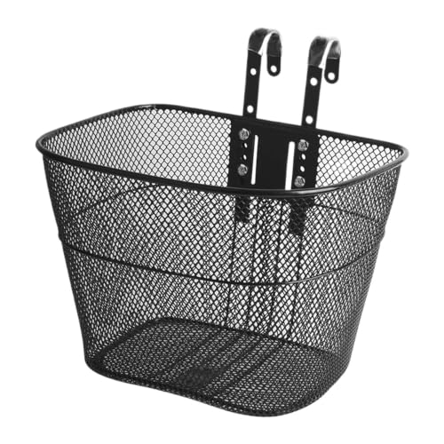 Cesta frontal para bicicleta, accesorio de almacenamiento de malla desmontable, cesta de bicicleta de montaña ajustable en altura, para mujeres y hombres, manubrio de ciclismo de montaña al aire libre
