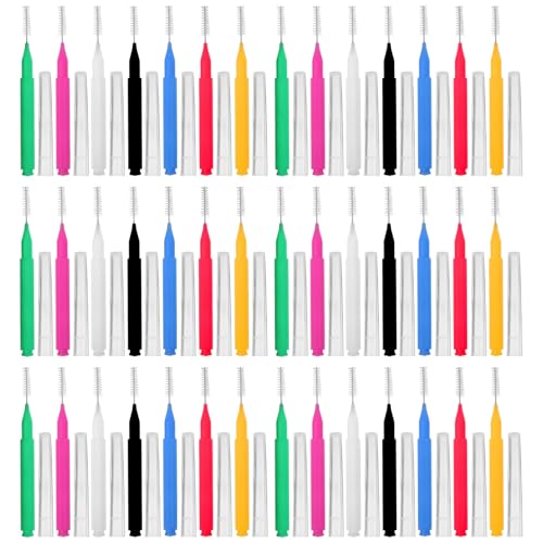 Brosses Interdentaires HANABASS 100 Pièces 10 Couleurs pour Appareil Orthodontique