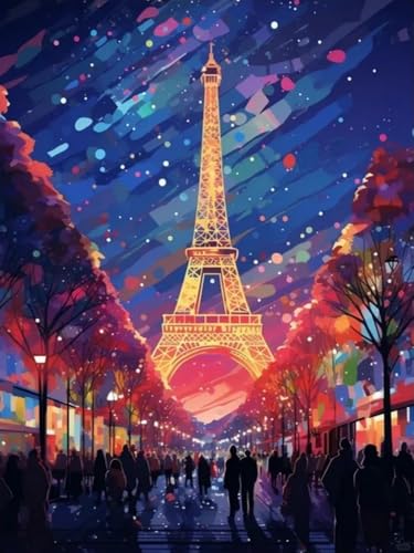 Diamond painting tour au crépuscule COKYIS kit complet de broderie diamants 40x50 cm