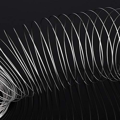 image for BTYMS 800 Loops Steel Jewelry Wire Silver Memory Wire Beading Wire for