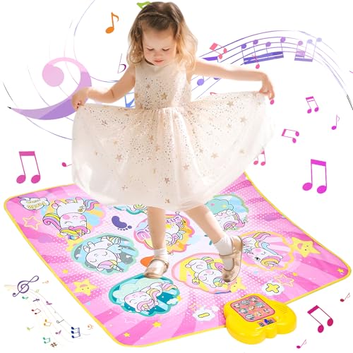 Alfombra de Baile Juguete Niña 3 4 5 6 7 8 9+, Alfombra de Baile para Niños, Música Incorporada, 5 Modos Juego, Luces LED, Alfombra de Baile Musical Regalo Cumpleaños Navidad para Niñas 3+ años
