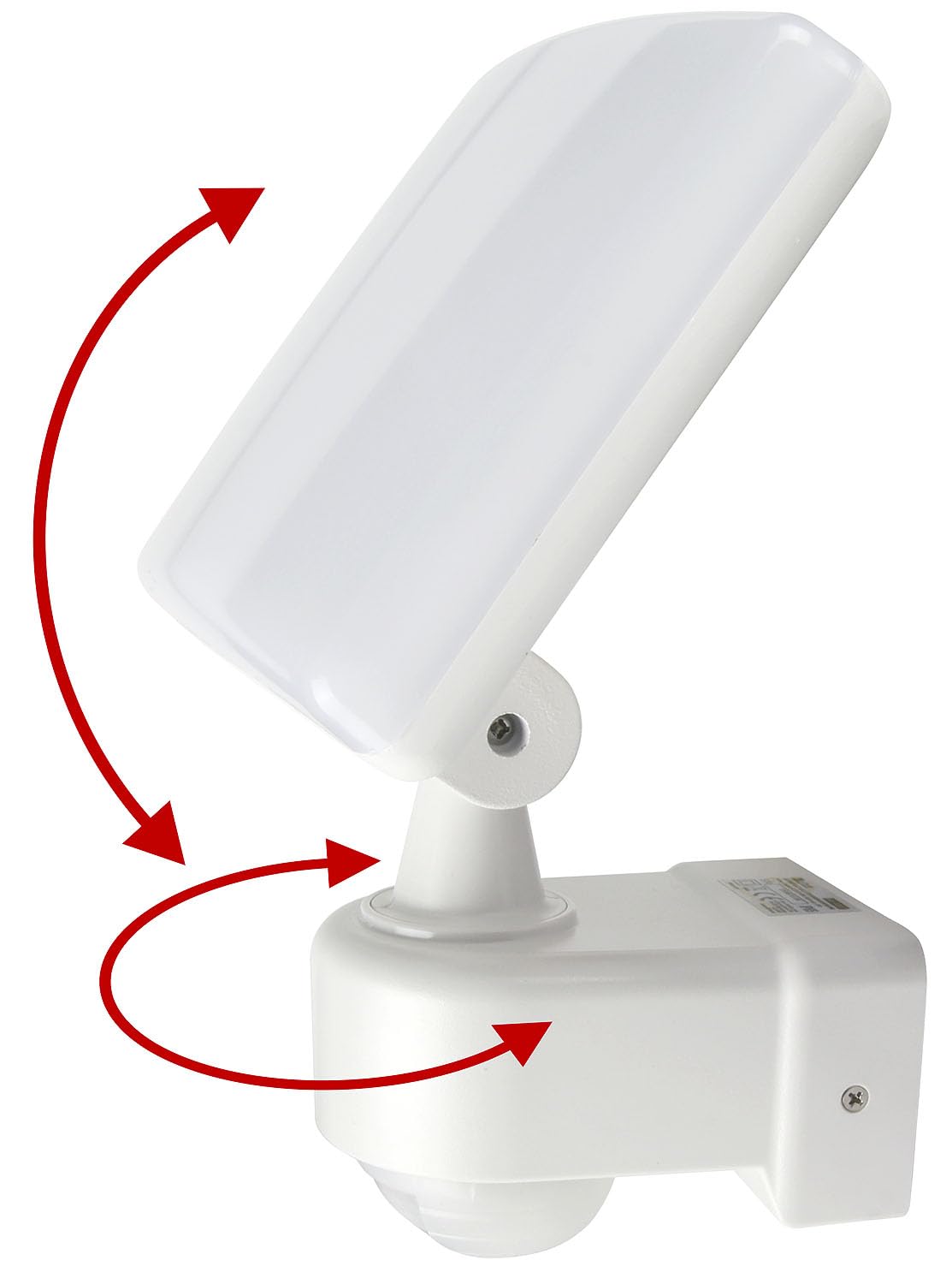 Faretto da esterno LED “EL HOME” ML-40B7 con sensore di movimento 10 m / 240° PIR, 30W, 2200lm, sensore crepuscolare, IP65, AC 230V - per uso esterno, applique, lampada da giardino, faretto - bianco
