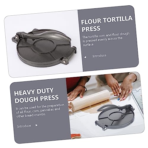 Miniatura 9 de Nolitoy Prensa De Soporte De Taco Fabricante Horneando Tortita Horno Prensa Tortillas Prensa Para Tortillas Tortillero Herramienta De Prensa De Cocina Molde Para Tacos Aluminio Black
