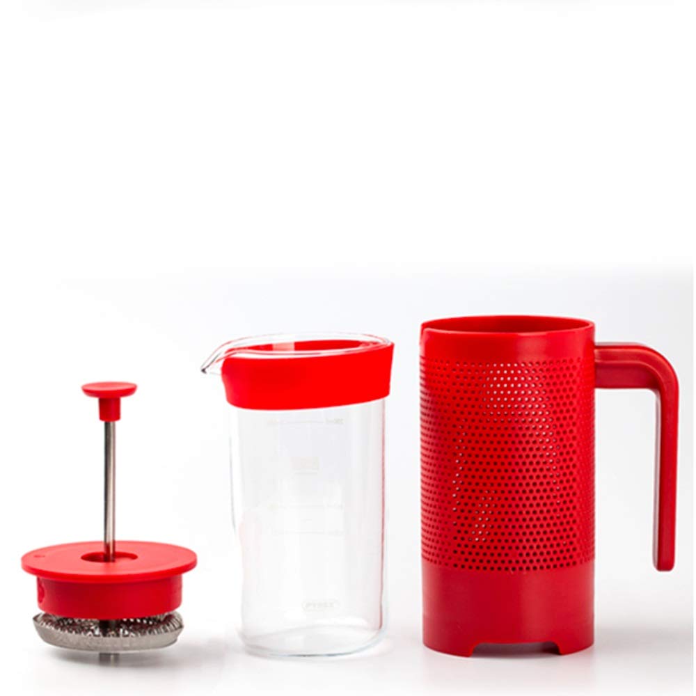 Cafetera de Prensa Francesa Francés Prensa Pot Coffee Pot Hogar de Filtro Filtro Burbuja Taza de café de Mano Estampado Filtro Pot para café filtrado