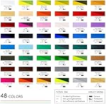 MEEDEN Ensemble de peintures acryliques pour débutants : 48 Couleurs 12ml/0.41 fl oz Ensemble de démarrage pour le corps lourd - Peinture d'art riche de pigments non toxiques pour les adultes Hobbists Peinture sur toile tissu de bois artisanat