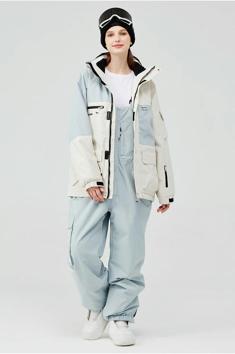 JXQXHCFS Men and Women Ski Clothes Snowboarding Suit Sets Snow Ski Jackets Skiing Jackets and Pants Snow Ski Bibs Pants