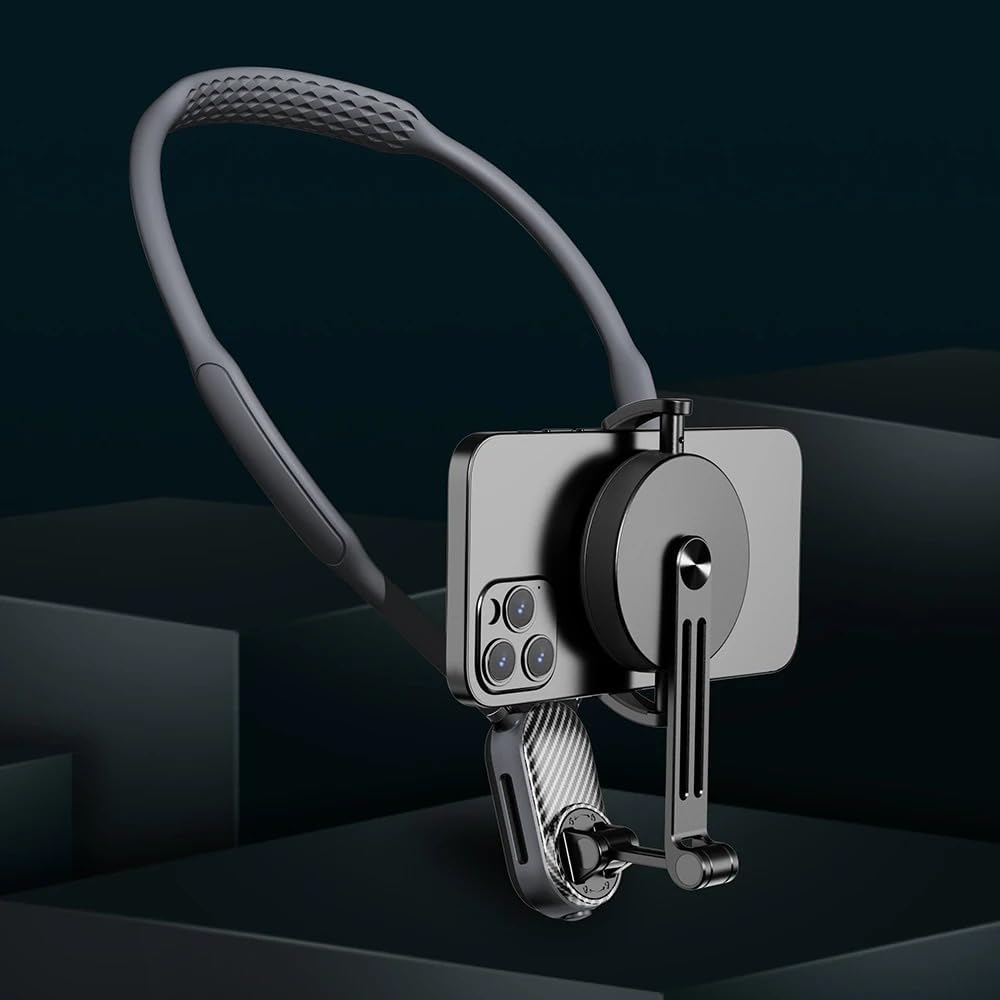 Magnetic Neck Mount Silicone Quick Release Holder for Mobile Phones for Phone Vlog Recording Selfie Holder