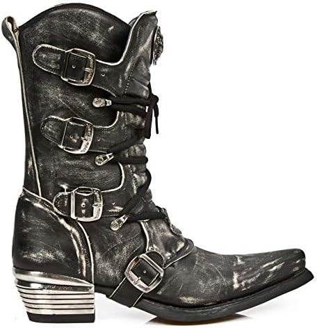 Amazon.com: Newrock Botines de piel envejecida estilo bota gótica vaquera  Western New Rock M.7993-S3, Negro : Ropa, Zapatos y Joyería