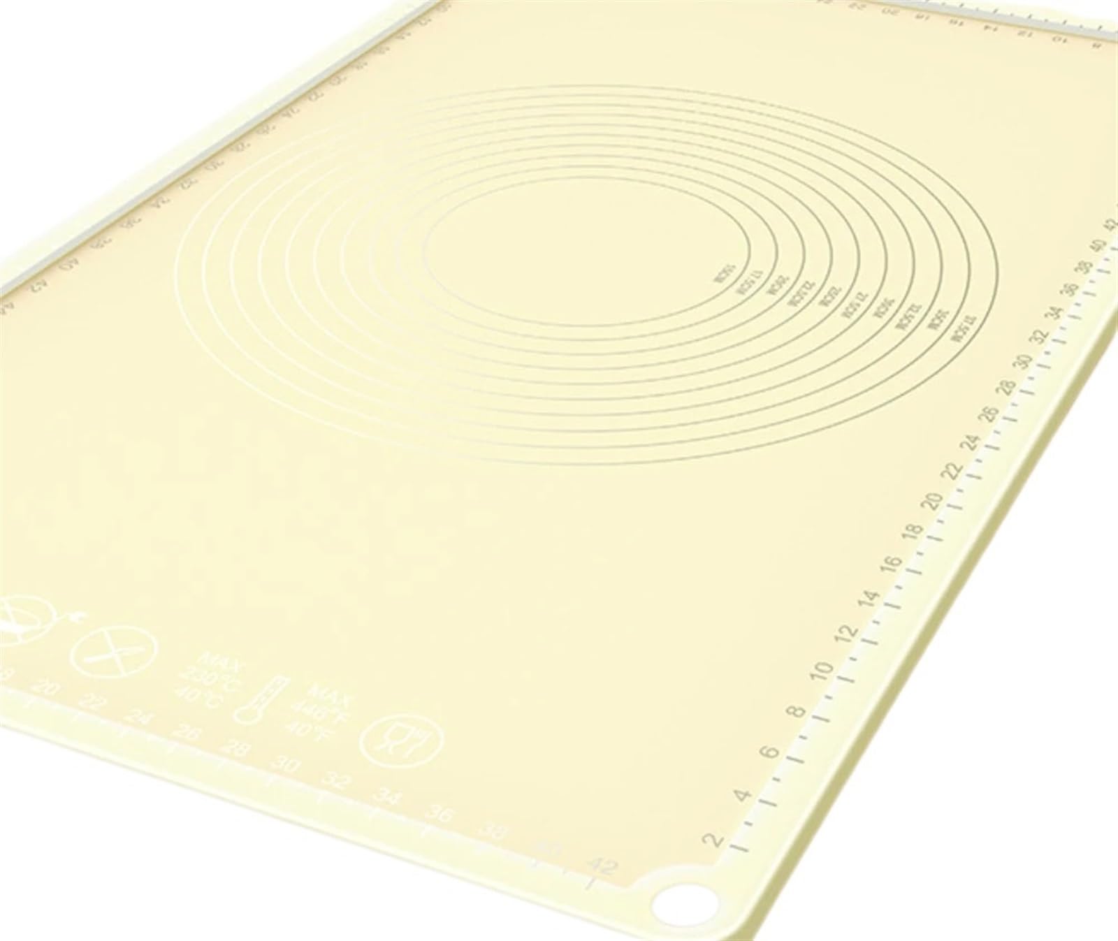 Antihafte Rutschfeste Backunterlage Ultra große Silikon-Knet-Teigmatte, Backbretter, antihaftbeschichtetes Blech, Pizza, Kekse, Kuchen, Backmatte, Nudelholz, Gebäck-Werkzeug ( Color : White , Size : 5