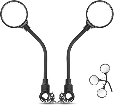 2 Pack Bicycle Mirrors for Handlebars for Specialized Diverge Base E5 Diverge Comp Carbon Diverge Comp E5, 360 Adjustable Rotatable Bike Mirrors HD Convex MirrorBike Handlebar Rear View Mirror