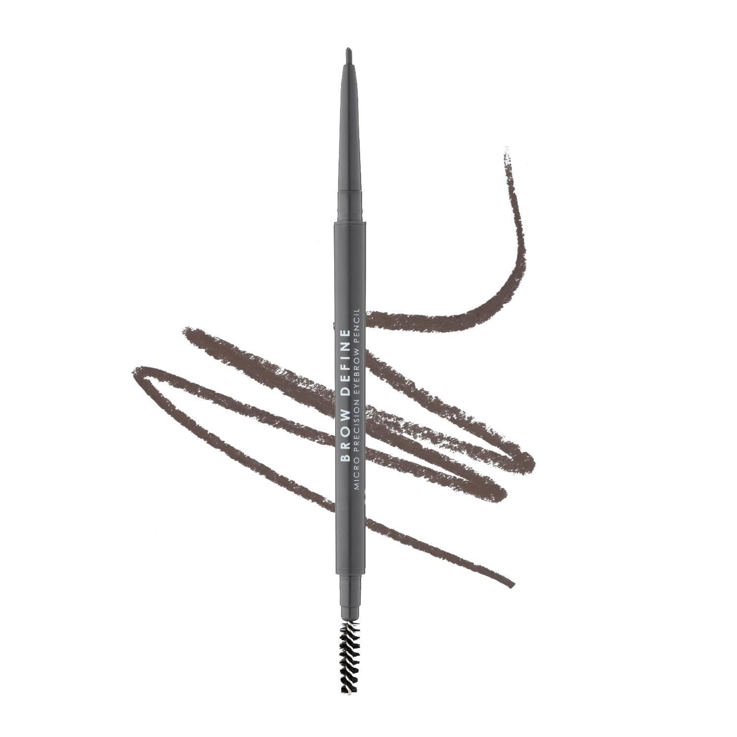 MUA Makeup Academy Brow Define, Grey Micro Eyebrow Pencil with Spoolie Brush, For Cool-Toned, Silver, or Grey Hair (Pack of 1) - Vegan & Cruelty Free