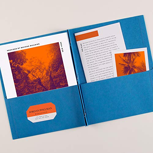 AVERY Two Pocket Folders with 3 Prong Fasteners, Holds 70 Sheets, 25 Blue Folders (47976), 12-Pack - Image 6