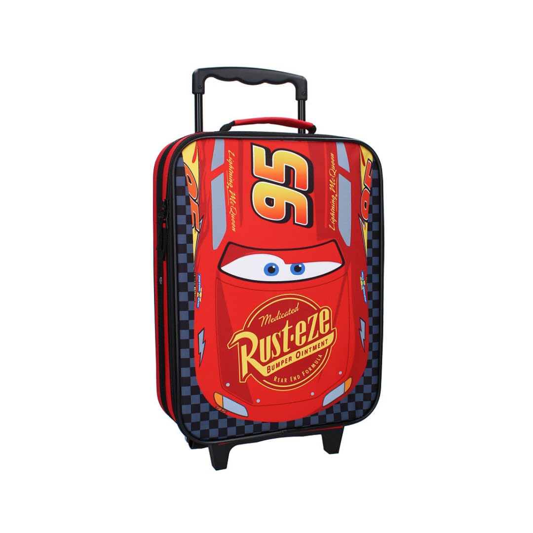 Mybagstory Kinderkoffer „Cars“ Rot – 42 Cm, Mit Rollen, Perfekt Für Reisen Und Als Geschenk