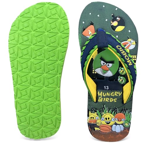 Image of Kids Slippers for Boys & Girls - Soft Non-Slip Indoor Outdoor House Shoes, Comfortable Durable Footwear for Children & Toddlers (H.Bird)