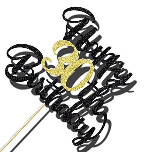 Image of 30th Birthday Cake Topper: Happy Birthday Decoration for Parties & Gifts (30)