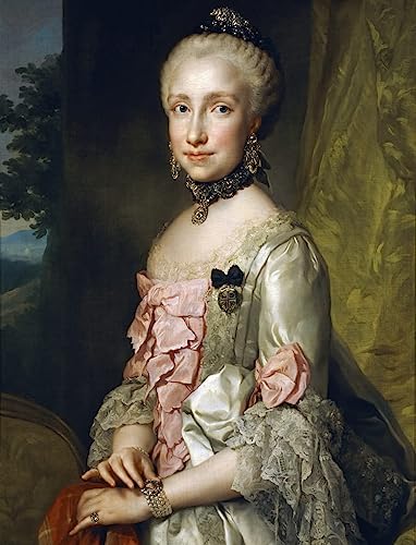 Lienzo de María Luisa de Borbón por Mengs para decoración, 60x90cm