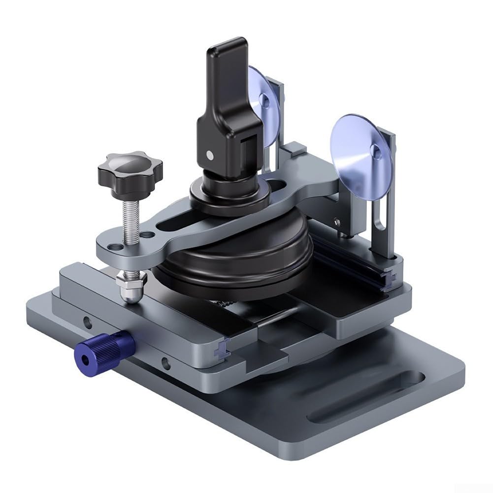 Separatore dello schermo girevole a 360° CP8, strumento di riparazione in metallo con forte ventosa e design antistatico per lo smontaggio dello schermo del cellulare, dispositivo di fissaggio