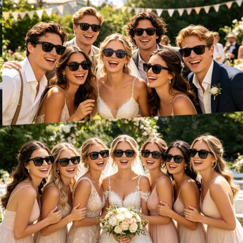 PPXMEEUDC 32 Pack Black Sunglasses Bulk Plastic Party Glasses for Women Men by PPXMEEUDC - Used condition - Image 5