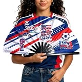 AICase for panini World Cup 2026 fifa World Soccer Cup Folding Fans – Soccer Game Day Essentials for Stadium Chants, Party Favors, Gifts & Accessories, USA Jersey Outfit for Women Men