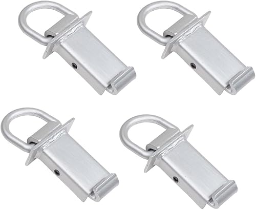 Vista 33 de Mytee Products Anillo en D de bolsillo de estaca ajustable resistente con pasador de enganche de 1/2 pulgada, WLL 5400 libras y 4 agujeros para Negro