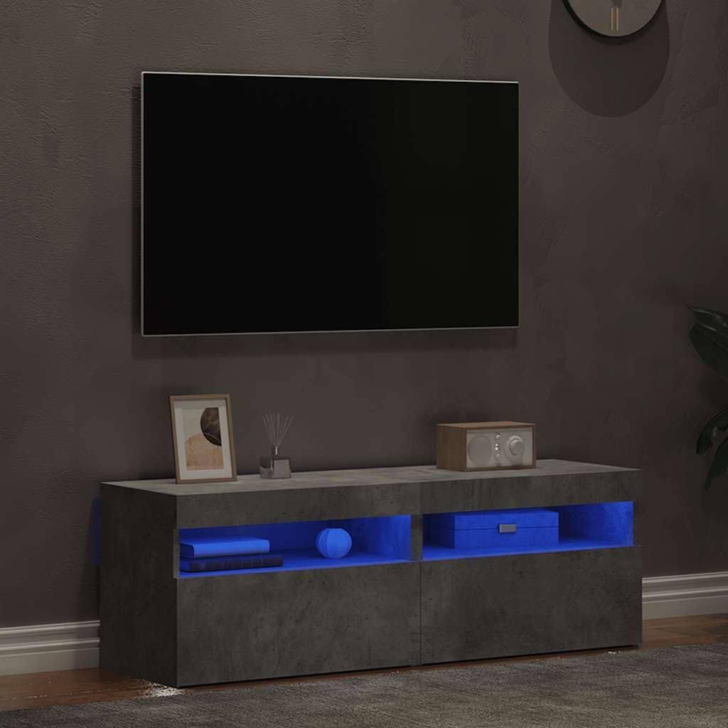 Moderno con luces LED RGB para sala de estar 2 uds gris 60x35x40 cm