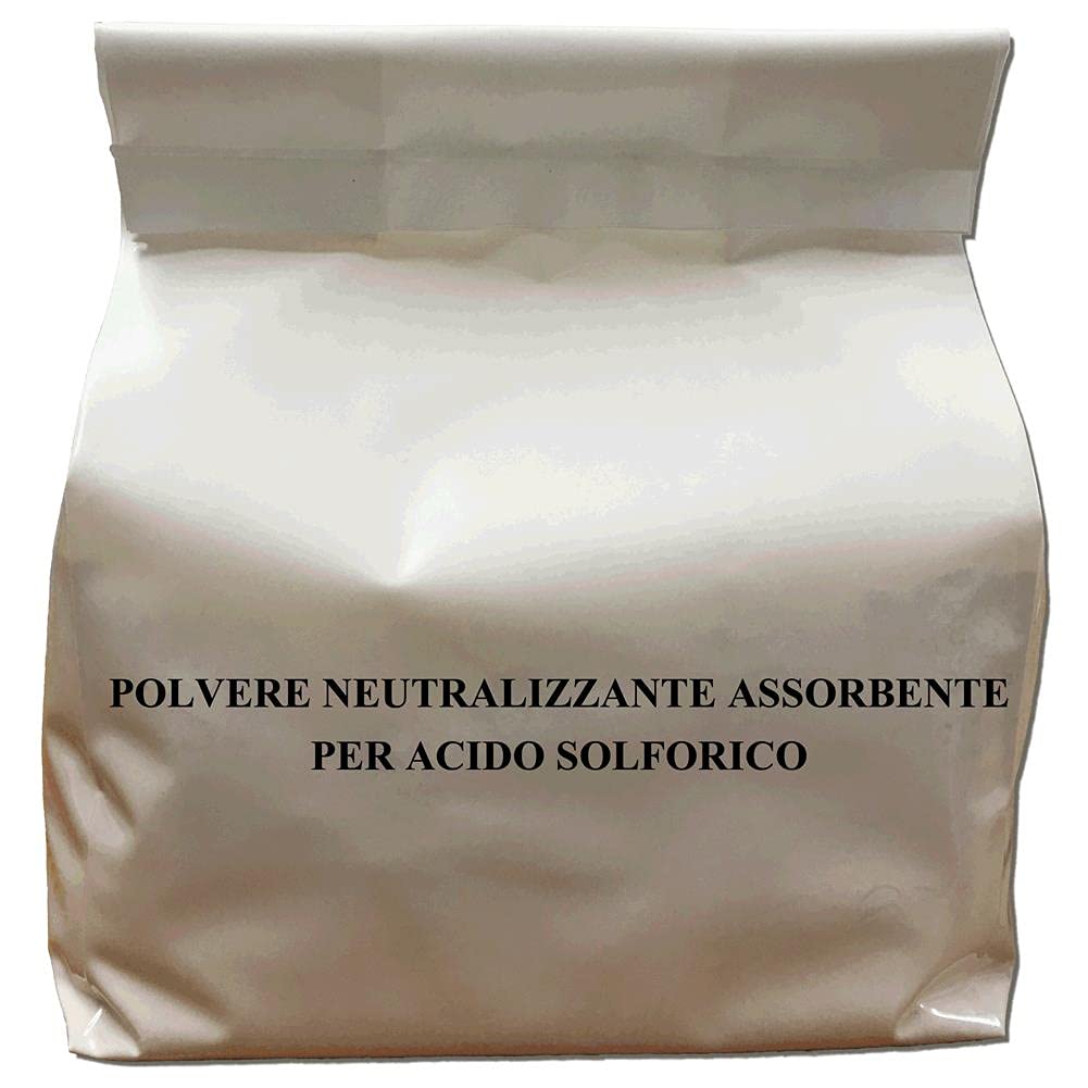 Mobil Plastic Neutralizzante per acido solforico, sacco da 7 Kg, polvere, assorbente neutralizzante, rapporto Kg/Lt 0,54