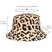 Bucket Hat for Men Women Sun Hat Beach Travel Fishing Hat Double Side Wear Leopard