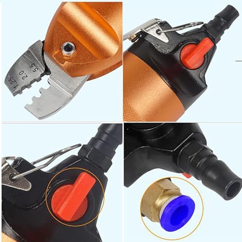 Alicates de crimpado de terminales neumáticos para terminales desnudos y aislados, herramienta eficiente y versátil para conexiones eléctricas