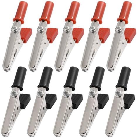 Heaven2017Alligator Clips, 50mm Small Metal Electrical Clamps Wire Alligator Clips with Screw - Set of 10