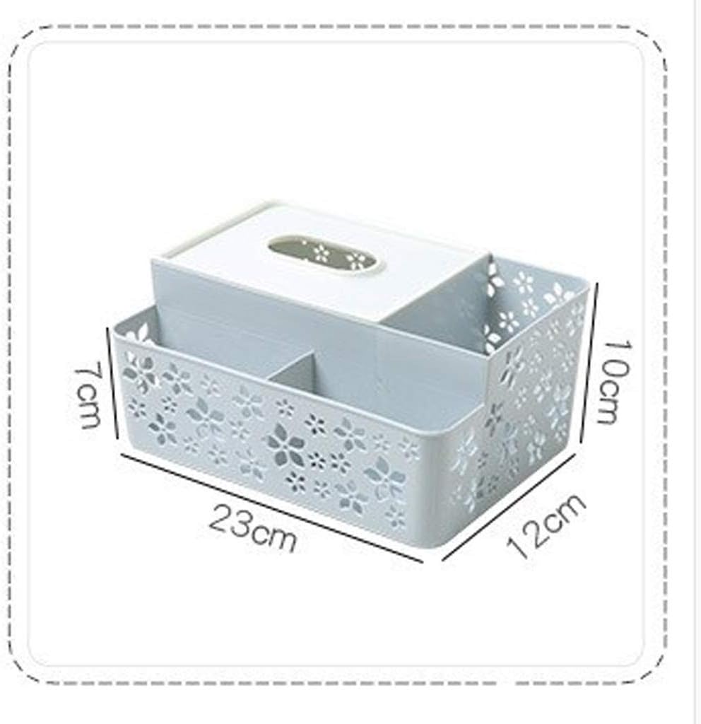 Generic Plastic Hollow Pattern Living Room Tissue Box Cover Family Home Kitchen Tray for Hotel or Office(OneColor) image 2