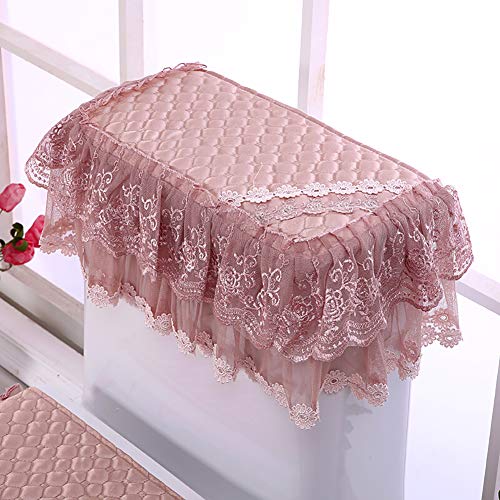 H·Aimee Toilettensitzabdeckungen,WC dreiteiliger Anzug Toiletten-Abdeckung Set Elegante Spitze Toilettensitzabdeckung WC… – Bild 5