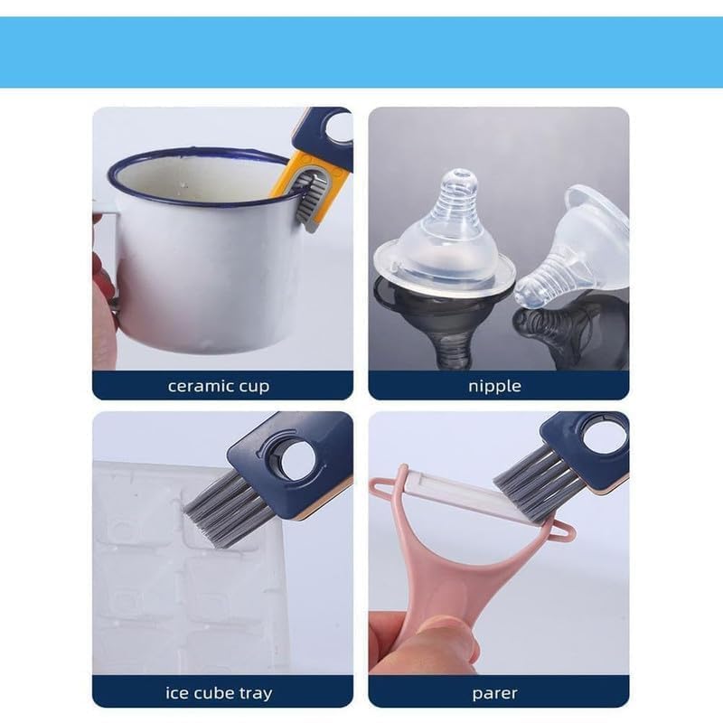 Abhaymart Bottle Cleaning Tool |Bottle Care| Deep Cleaning Bottle Brush, 4 in 1 Multi Scrubbing Brush with Extendable Handle, Cup Cleaning Brush Home Kitchen Dining Cleaning Tools(1Pcs) 2