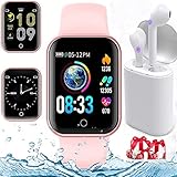 █♥❤【Reloj inteligente innovador+Un par de auriculares bluetooth(Incluyendo caja de batería)= Juntos】 La pantalla a color de 1.4 pulgadas es vívida, Hermosa，Fácil de usar，La interfaz de usuario de Smartwatch tiene 7 estilos para que elijas de acuerdo con diferentes prendas.Deportes, Negocios,Los estilos de diseño informal y de otro tipo le permiten disfrutar del tiempo libre y de negocios.