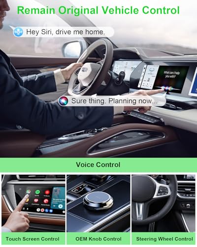 Adaptador sem fio CarPlay e adaptador sem fio automático Android compatível com Netflix/YouTube - Ma