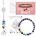 5 Pcs Rainbow Pet Memorial Gifts Set Includes Paw Print Crystal Sun Catcher, Dog Rainbow Bracelet, Pet Sympathy Card with Envelopes, Dog Memorial Card for Women Men Loss of Dog Pet Sympathy Gift