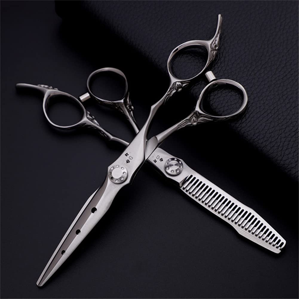Ciseaux De Coupe De Cheveux en Acier Inoxydable 440C, Coupe-Cheveux De 6,0 Pouces Ciseaux De Toilettage De La Barbe, pour Coiffeur, Salon, Maison, Lumière Et Nette