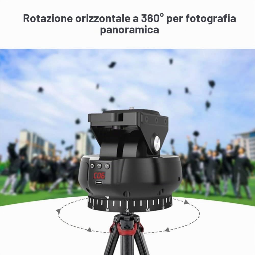 Andoer Testa per Treppiede con Testa a Sfera Panoramica Ruotabile di 360° Testa Fluida per Treppiede per Videocamera Fotocamera DSLR Compatta tabilizzatore Fotocamera Fotografia Professionale