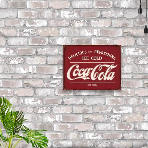 Plaque en métal Coca-Cola authentique fabrication USA Desperate Enterprises