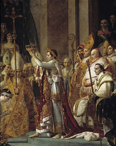 Affiche Toile Napoléon Couronne Jacques Louis David décoration murale salon 60x90