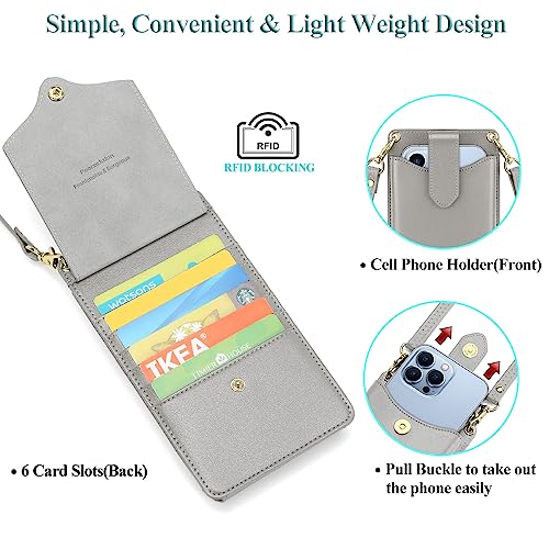 Image of Peacocktion Small Crossbody Cell Phone Purse for Women, Lightweight Mini Small Crossbody Bags for Women with Card Slots