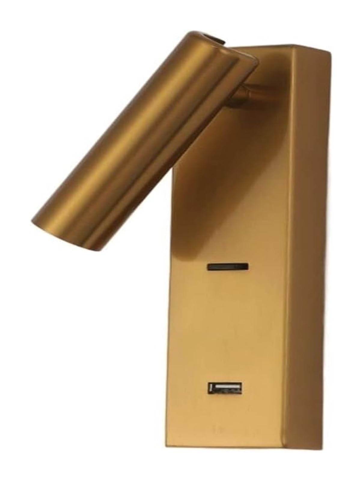 VDOQTLJT Bedside Reading Wall Sconce Gold Metal Lamp with USB Socket Modern LED Mounted 350°+90° Rotation Adjustable Light Lamps sconces