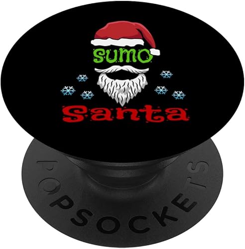 Sumo Instructors - Disfraz de Navidad perezoso  Sumo Santa PopSockets intercambiable PopGrip