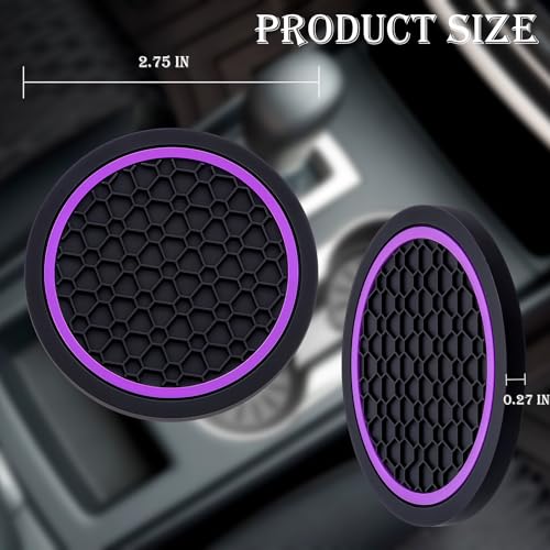 Set de 2 Posavasos Antideslizantes para Auto 2.75 pulg miniatura 2