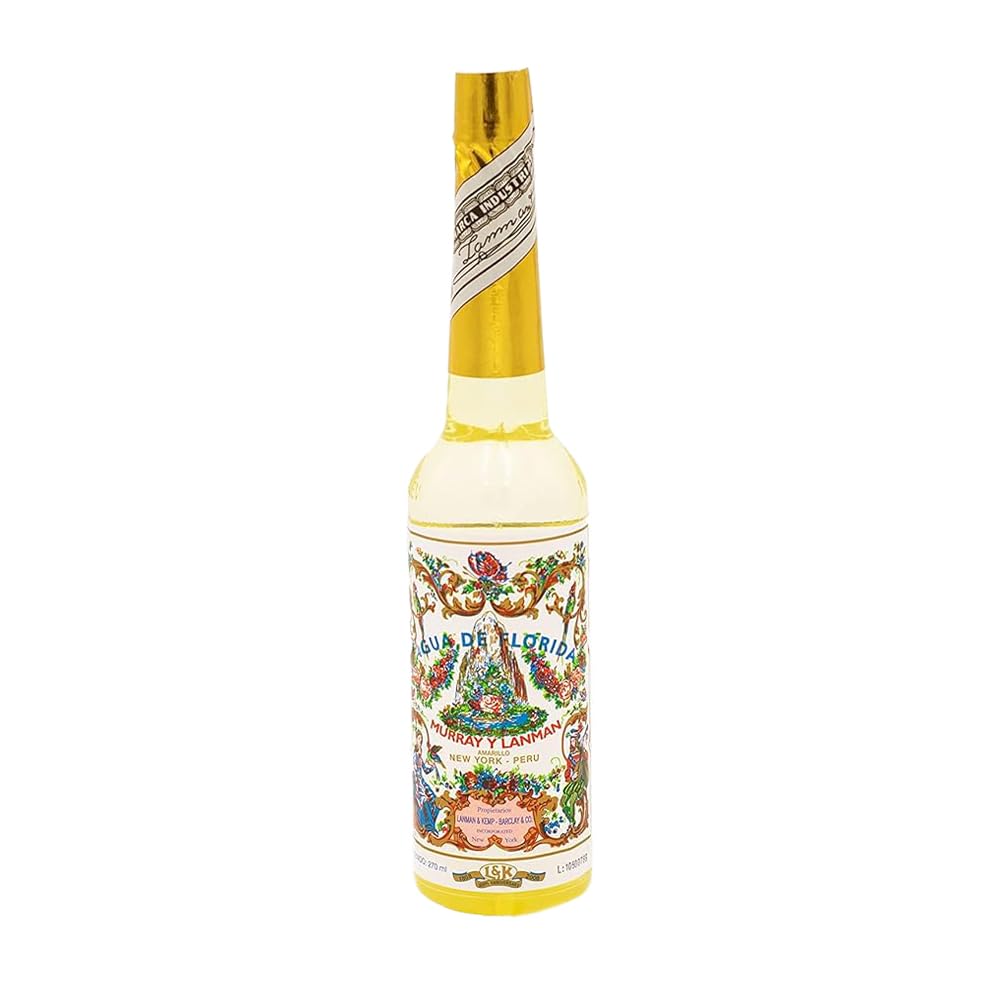 Aromasenses - Agua Florida 270 ml Amarilla de Perú + 1 Spray Dosificador 50 ml Aromasenses | Murray & Lanman | 100% Original | Limpieza Chamánica | Protección Espiritual y Limpieza.