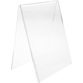 Plymor Clear Acrylic Folded A-Frame Holder for 1 Sign or Photo, 11