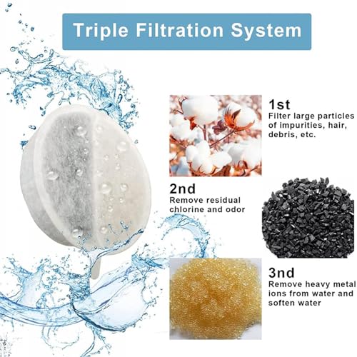 6 piezas filtro reemplazo para fuente de agua para gatos miniatura 6