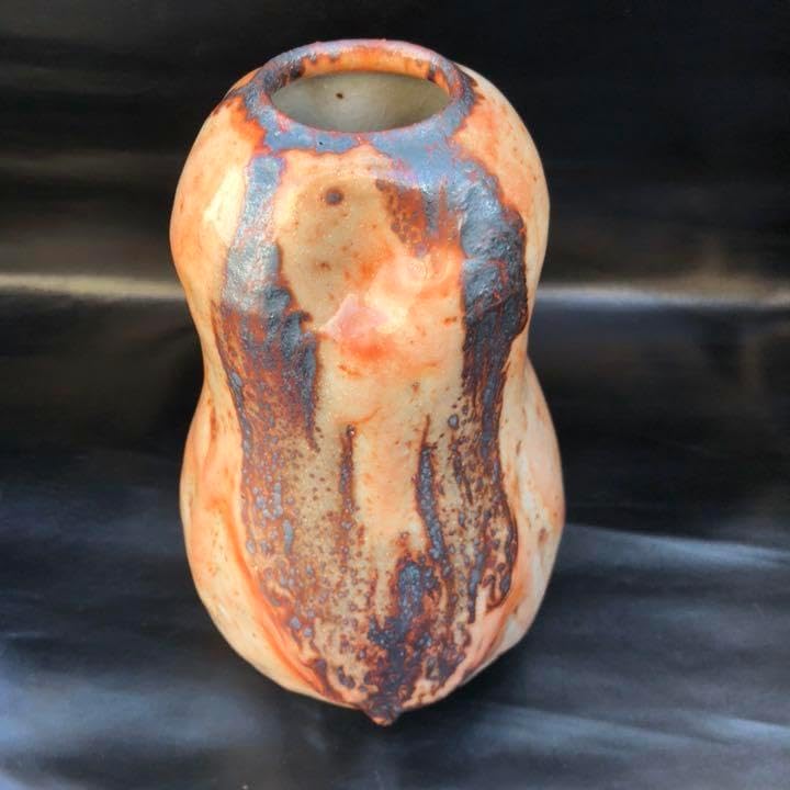 アンティーク英国 ピンク＆アイボリー 花器 聖火台 オリーブの実 マドラスレース アンティーク英国 ピンク＆アイボリー 花器 聖火台 オリーブの実