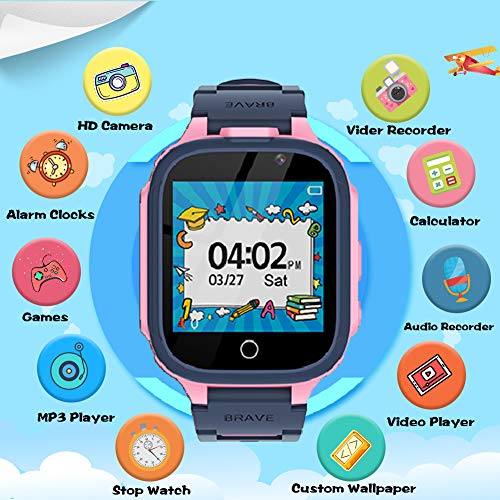 Kids Smart Watch Boys Girls With 24 Games Dual Camera 1.44" Touch Screen Music Player Video Recorder 12/24 Hr Pedometer Alarm Clock Calculator Flashlight Stopwatch Electronic Learning Education Toys #TOP2