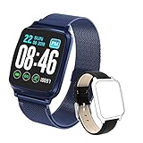 SUPBRO Smart Watch 1.3 Zoll Touch Farbdisplay Fitness Tracker mit Herzfrequenz,Schrittzähler,Schlafmonitor IP67 Wasserdicht Sportuhren Damen Herren Smart Watch mit 2 Uhrenarmbändern