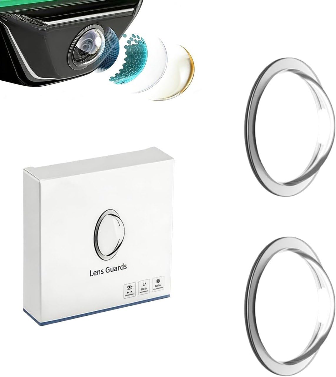 Car Camera Lens Protector, Ultra Clear HD Backup Camera Cover, 360° Full Protection, Waterproof, Anti-Scratch, Anti-Fog, Easy Adhesive Installation for Most Vehicles-picture-12